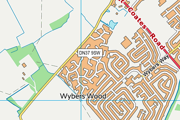 DN37 9SW map - OS VectorMap District (Ordnance Survey)