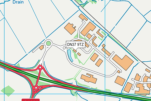 DN37 9TZ map - OS VectorMap District (Ordnance Survey)