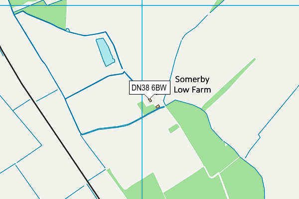 DN38 6BW map - OS VectorMap District (Ordnance Survey)