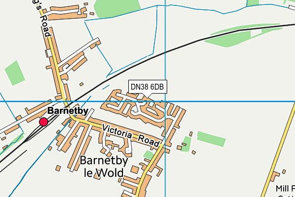 DN38 6DB map - OS VectorMap District (Ordnance Survey)