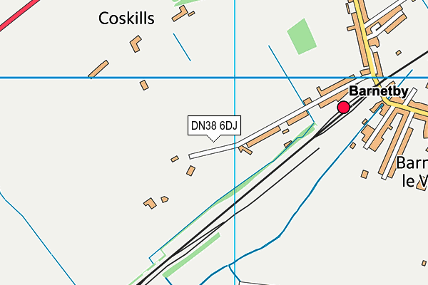 DN38 6DJ map - OS VectorMap District (Ordnance Survey)