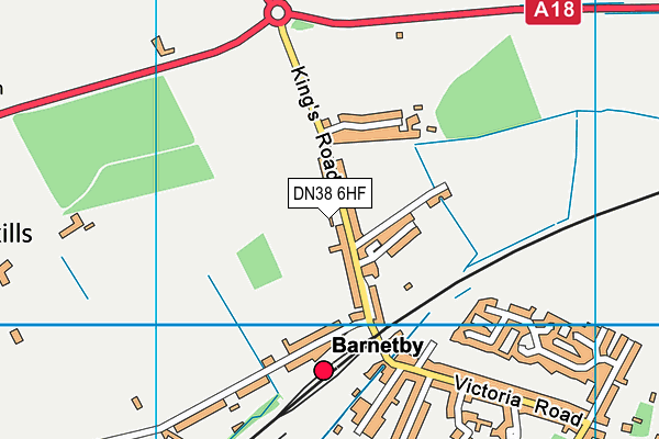 DN38 6HF map - OS VectorMap District (Ordnance Survey)