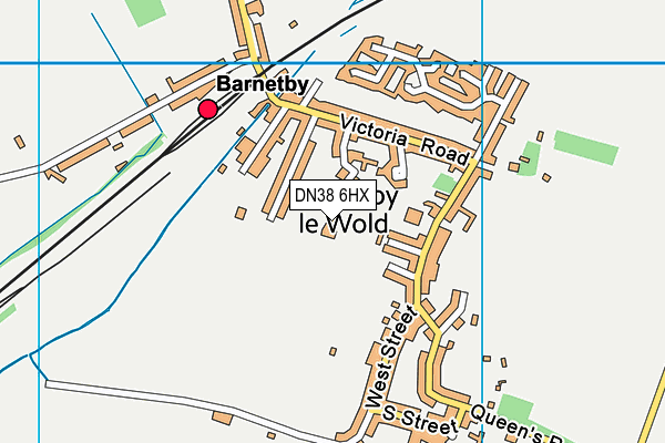 DN38 6HX map - OS VectorMap District (Ordnance Survey)