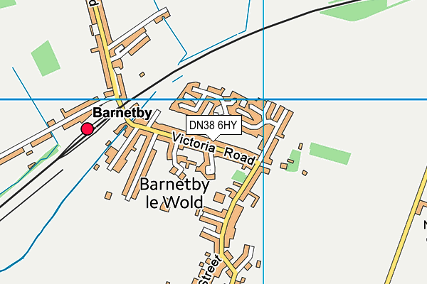 DN38 6HY map - OS VectorMap District (Ordnance Survey)