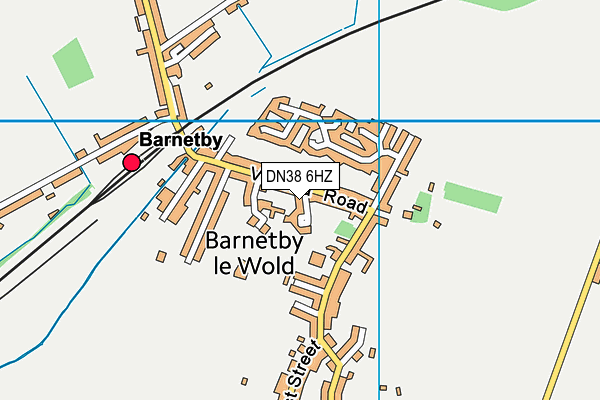 DN38 6HZ map - OS VectorMap District (Ordnance Survey)