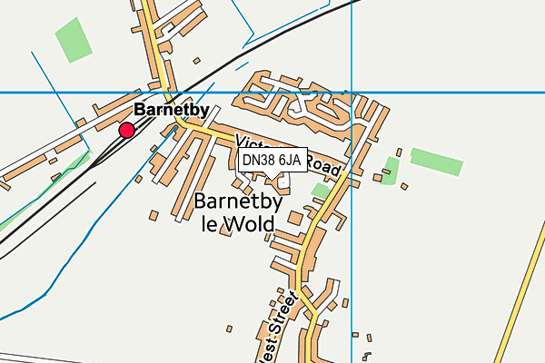 DN38 6JA map - OS VectorMap District (Ordnance Survey)