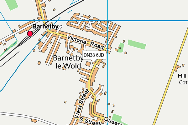 St Barnabas' C E Primary School map (DN38 6JD) - OS VectorMap District (Ordnance Survey)
