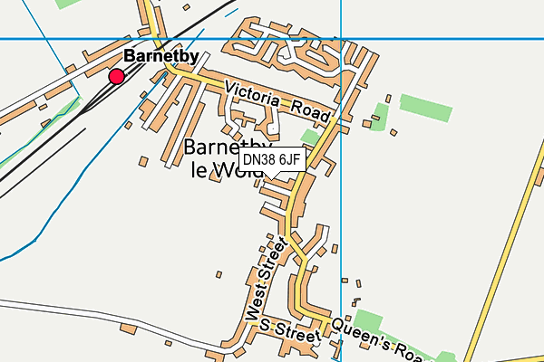 DN38 6JF map - OS VectorMap District (Ordnance Survey)