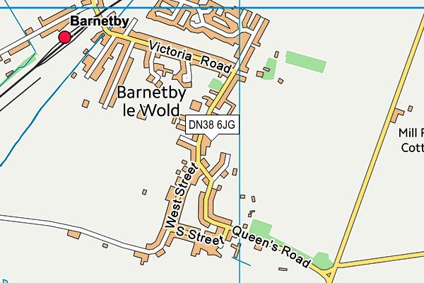 DN38 6JG map - OS VectorMap District (Ordnance Survey)