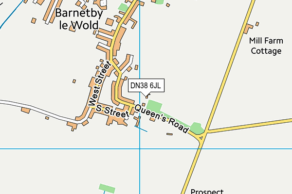 DN38 6JL map - OS VectorMap District (Ordnance Survey)