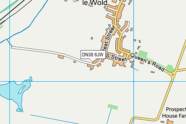 DN38 6JW map - OS VectorMap District (Ordnance Survey)
