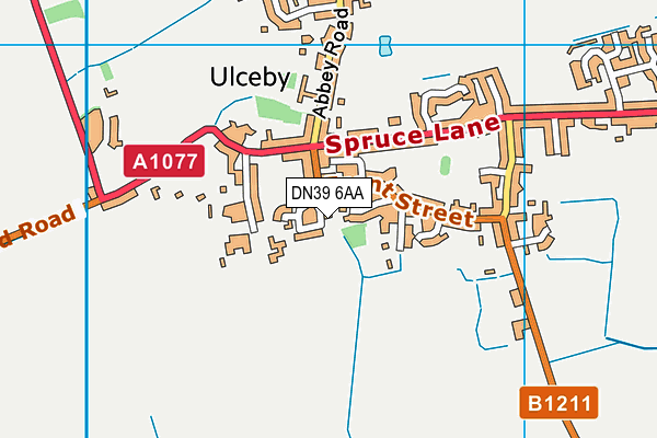 DN39 6AA map - OS VectorMap District (Ordnance Survey)