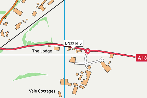 DN39 6HB map - OS VectorMap District (Ordnance Survey)