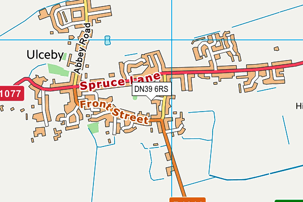 DN39 6RS map - OS VectorMap District (Ordnance Survey)