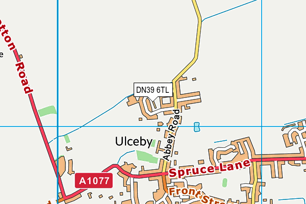 DN39 6TL map - OS VectorMap District (Ordnance Survey)