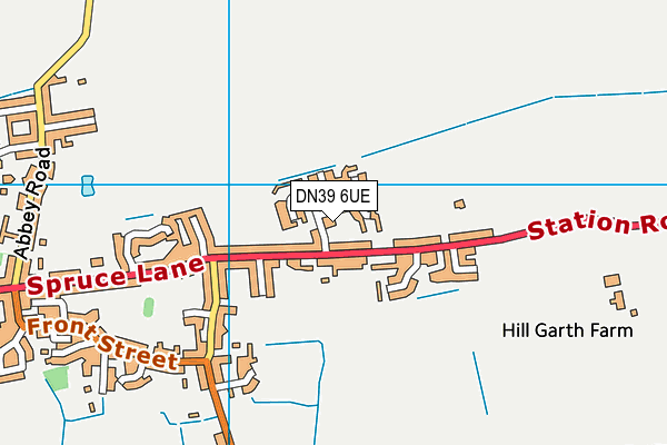 DN39 6UE map - OS VectorMap District (Ordnance Survey)