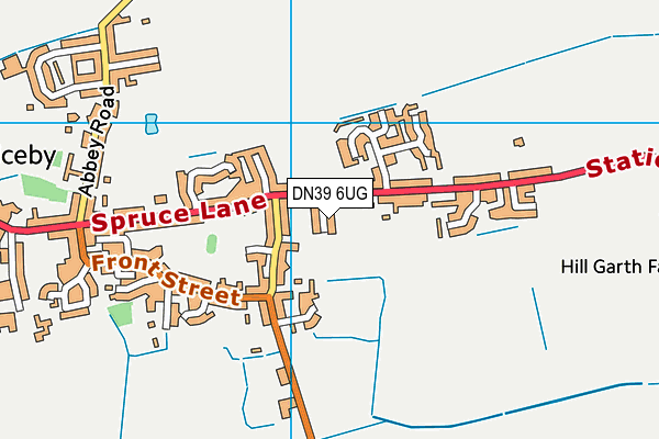 DN39 6UG map - OS VectorMap District (Ordnance Survey)