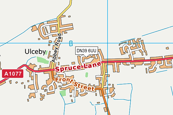 Ulceby Playing Field map (DN39 6UU) - OS VectorMap District (Ordnance Survey)