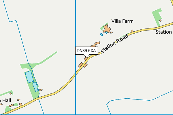 DN39 6XA map - OS VectorMap District (Ordnance Survey)