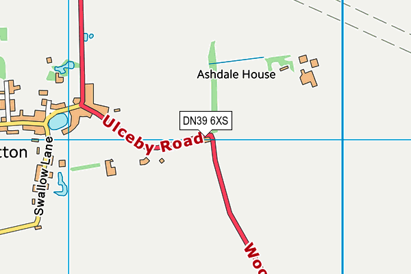 DN39 6XS map - OS VectorMap District (Ordnance Survey)