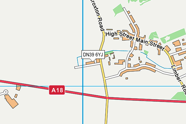 DN39 6YJ map - OS VectorMap District (Ordnance Survey)