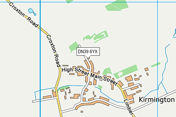 DN39 6YX map - OS VectorMap District (Ordnance Survey)