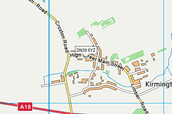 DN39 6YZ map - OS VectorMap District (Ordnance Survey)