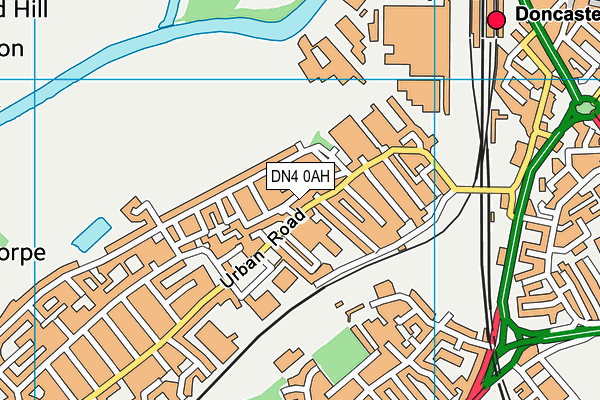 DN4 0AH map - OS VectorMap District (Ordnance Survey)