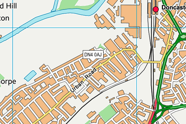 DN4 0AJ map - OS VectorMap District (Ordnance Survey)