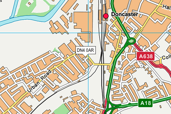 DN4 0AR map - OS VectorMap District (Ordnance Survey)