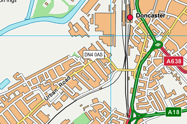 DN4 0AS map - OS VectorMap District (Ordnance Survey)