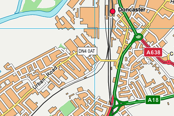 DN4 0AT map - OS VectorMap District (Ordnance Survey)