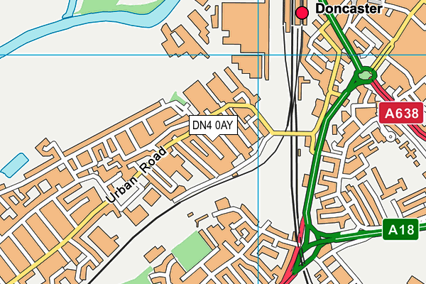 DN4 0AY map - OS VectorMap District (Ordnance Survey)