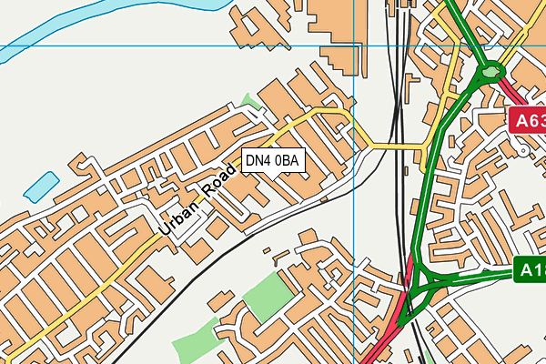 DN4 0BA map - OS VectorMap District (Ordnance Survey)