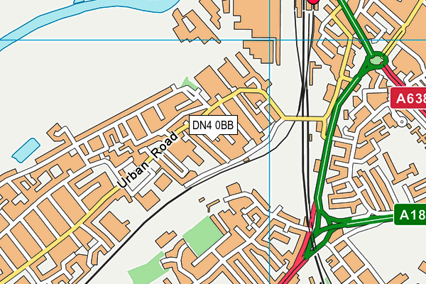 DN4 0BB map - OS VectorMap District (Ordnance Survey)