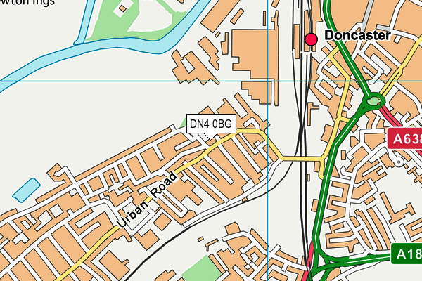 DN4 0BG map - OS VectorMap District (Ordnance Survey)