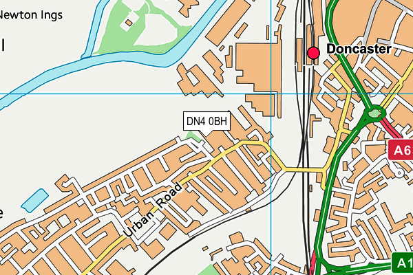 DN4 0BH map - OS VectorMap District (Ordnance Survey)