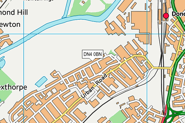 DN4 0BN map - OS VectorMap District (Ordnance Survey)