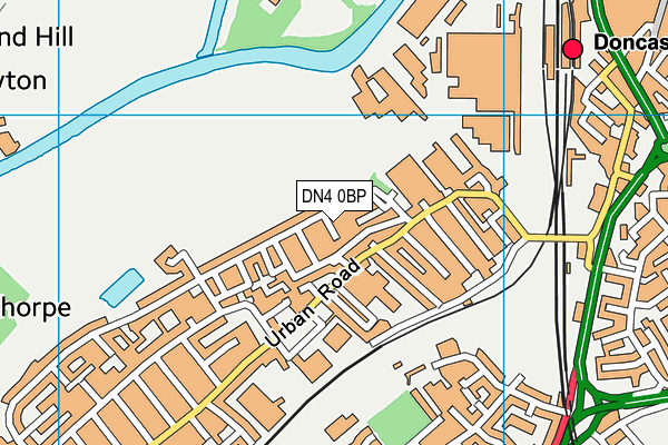 DN4 0BP map - OS VectorMap District (Ordnance Survey)