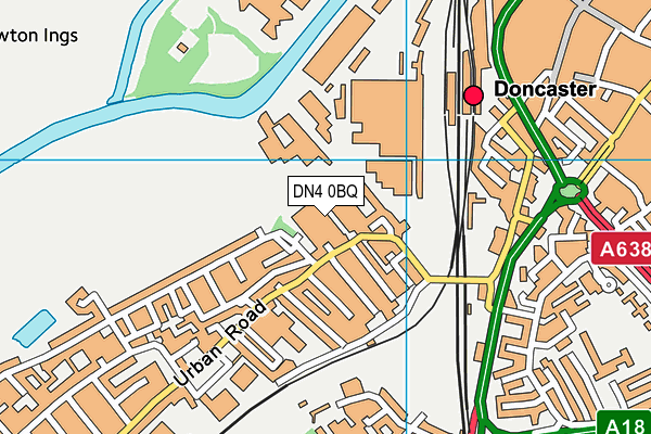 DN4 0BQ map - OS VectorMap District (Ordnance Survey)