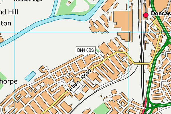 DN4 0BS map - OS VectorMap District (Ordnance Survey)