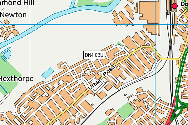 DN4 0BU map - OS VectorMap District (Ordnance Survey)