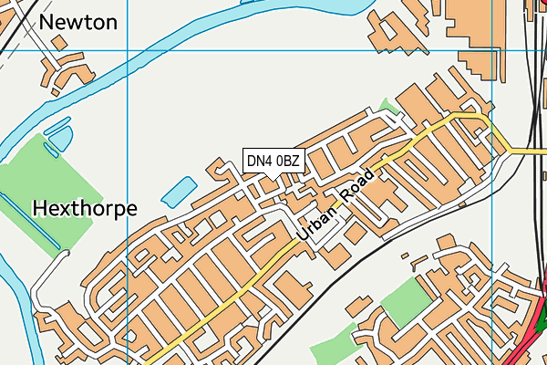 DN4 0BZ map - OS VectorMap District (Ordnance Survey)