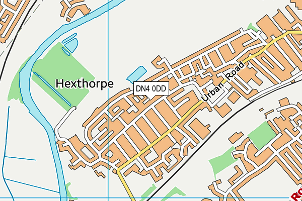 DN4 0DD map - OS VectorMap District (Ordnance Survey)