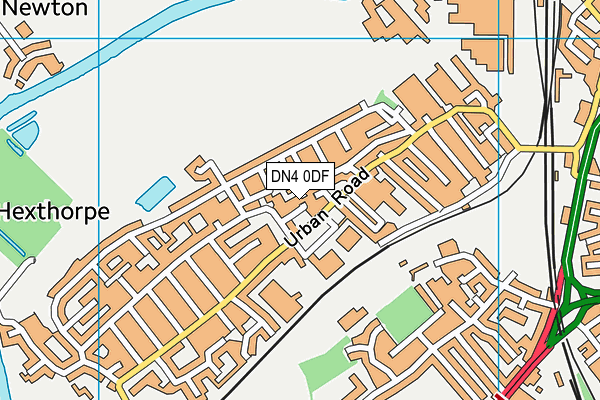 DN4 0DF map - OS VectorMap District (Ordnance Survey)