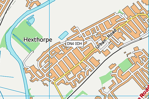 DN4 0DH map - OS VectorMap District (Ordnance Survey)