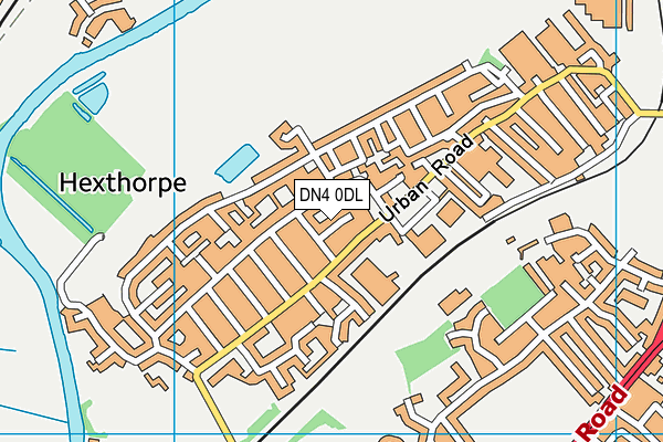 DN4 0DL map - OS VectorMap District (Ordnance Survey)