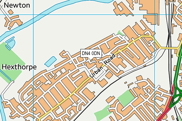 DN4 0DN map - OS VectorMap District (Ordnance Survey)