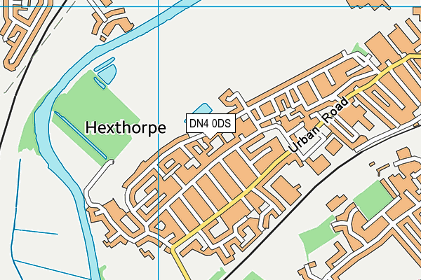 DN4 0DS map - OS VectorMap District (Ordnance Survey)