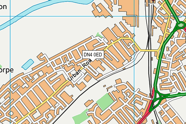 DN4 0ED map - OS VectorMap District (Ordnance Survey)